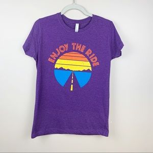 Enjoy the Ride Purple Graphic Tee